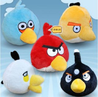 5pcs 3 Angry Birds Animal Game Plush Toy Set Cute Soft
