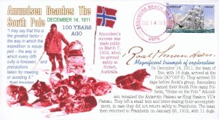 COVERSCAPE Computer Designed Roald Amundsen at South Pole Centennial 