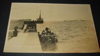Old 1930 Mexico Battleship Anahuac RPPC Postcard