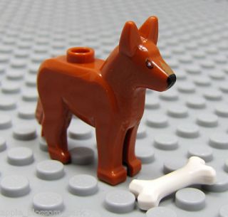 New Lego Minifig Animal Pet Police Dog German Shepherd