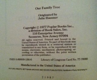 RARE Antique Our Family Tree A History of Our Family Book Genealogy 