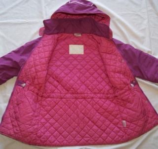 Hanna Andersson Girls 130 7 8 9 Purple Winter Coat Jacket 120 6 7 8 