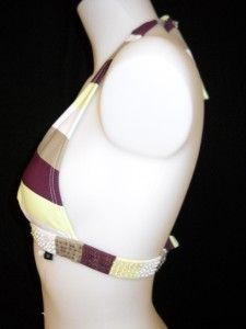 Vix Hermanny Striped Sequin Long Bikini Top s $70