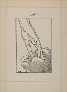 1936 Willy Pogany Woman Head Hand B/W Drawing Print   ORIGINAL