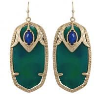 Kendra Scott Darby Earrings Cactus 14k Gold Plated Green Blue Agate 