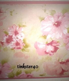 Annas Linen Shabby Chic Floral Ariel Wallpaper Border