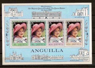 Anguilla 1980 Queen Elizabeth 80th Birthday MI NR BL 33 MNH