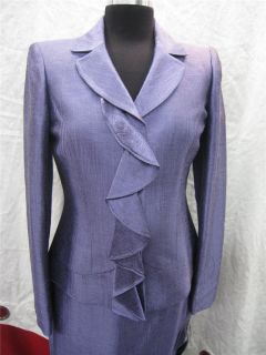 ANNE KLEIN SKIRT SUIT/NWT/$320/VIOLET/ /SIZE10/FULLY LINED/SILK 