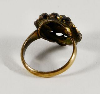 Antique 15 Carat Gold Rose Cut Garnet Ring for Repair