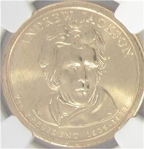 2008 P Andrew Jackson Presidential Dollar Coin NGC Certified MS 66 