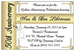 50th anniversary party invitations