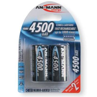 Ansmann C Rechargeable Batteries 4500mAh Ni MH 1 2V 2pk