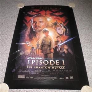 Star Wars Episode I The Phantom Poster One Sheet Signed by Drew 