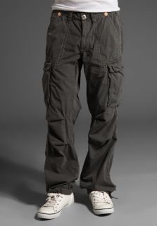 True Religion Mens Anthony Cargo Pants Charcoal