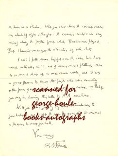 FORSTER. Autograph Letter Signed (E.M. Forster) in black ink on 
