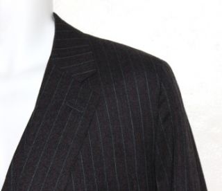 Anthony J Hewitt London Bespoke Gray Pin 3 PC Suit Vest 46 s Portly 