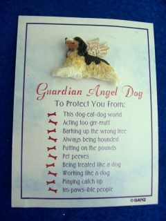 Ganz Cocker Spaniel Guardian Angel Dog Pin New on Card