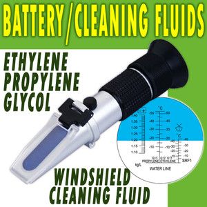 New Car Battery Antifreeze Clean Fluid Ethylene Glycol Refractometer 