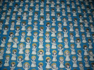   CHRISTMAS DEPARTMENT STORE ANGEL WRAPPING PAPER GIFT WRAP   2 YARDS