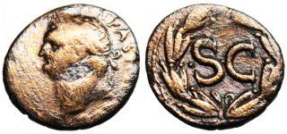 RARE Coin of Vespasian Minted at Antioch in Syria SC Senatus Consulto 