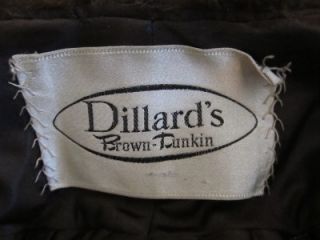 Vintage 1950s Dark Black Brown Dillards Mink Stole Cape Fur s M 