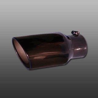 Inlet 6 Outlet 12 Long Gun Metal Rolled Angle Diesel Exhaust Tip 