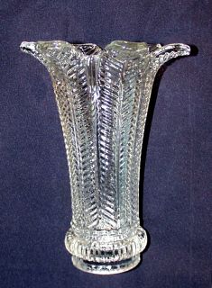 Antique Crystal Lead Heavy Clear Flower Lamp/Sconce/Lighting Shade 