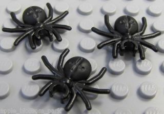 New Lego Black Spider x3 Animal Minifig City Creature
