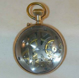 Unusual Antique Paperweight or Desktop German Glass Clock Free 