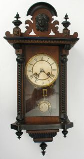 Antique German Junghans Pendulum Wall Clock
