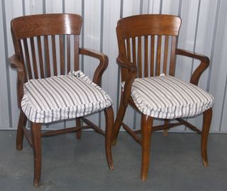 Pair of Matching Solid Wood Chairs 1920S