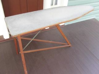 Vintage Antique Primitive Wood with Composite Top Ironing Board 3 