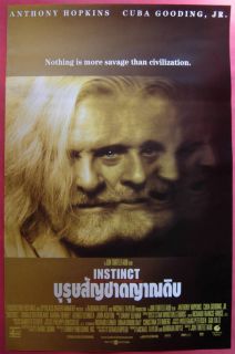 Instinct Thai Movie Poster 1999 Anthony Hopkins