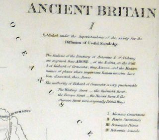 1834 SDUK 2 Map Set ANCIENT (ROMAN) BRITAIN Superb Scholarship 