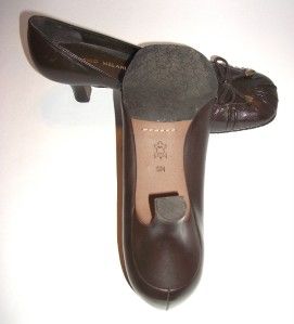 Antonio Melani Dark Chocolate Brown Low Heel Pumps Shoes 9M 9 M 