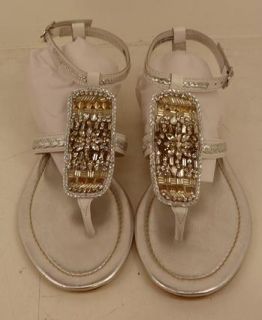 Apepazza Womens Canarie Sandal 40 M Silver White $150