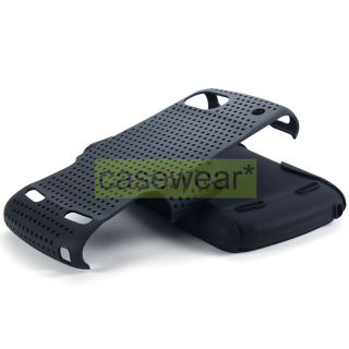 Black Apex Perforated Hard Phone Case Cover for ZTE Warp Sequent N861 
