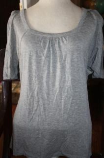 Ann Taylor Loft Womens Gray Tunic Top Shirt M NWT