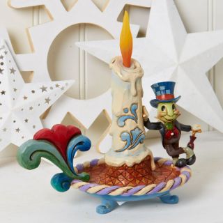 Disney Jim Shore Jiminy Cricket w Candlestick Figurine