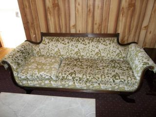 Antique Victorian Duncan Phyfe Style Sofa Couch