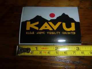Kavu Clothing Sticker Decal Small Rectangle New