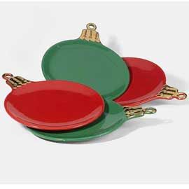 boxed set of 4 ornament appetizer plates from the department