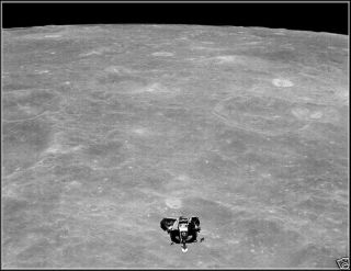 Poster Print B w Apollo 11 Lunar Module Ascent 1969