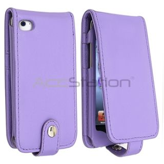  Leather Wallet Card Holder Flip Case Cover for Apple iPod Touch 4th 