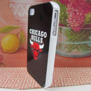 Apple iPhone 4 4S Chicago Bulls Rubber Silicone Skin Case Phone Cover 