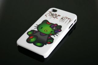 White Apple iPhone 4 4S 4th Gen Hello Kitty Zombie Scary Dead Case 8 