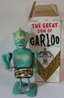 Vintage The Great Son of Garloo Wind Up Monster Toy in Box