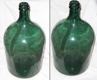 Antique Wine Glass Jug from Chile 5 Gallon