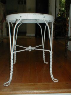 ANTIQUE ICE CREAM SODA FOUNTAIN STOOL PLANT STAND TABLE Shipping 