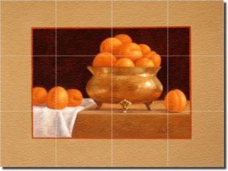 Poole Kitchen Fruit Apricots Floor Glass Tile Mural Art